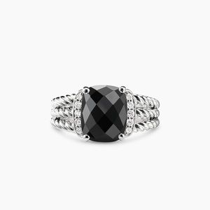 David Yurman Petite Wheaton®
Sterling Silver with Black Onyx and Diamonds, 10mm